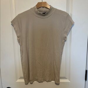 Zara Beige Short Sleeve Top